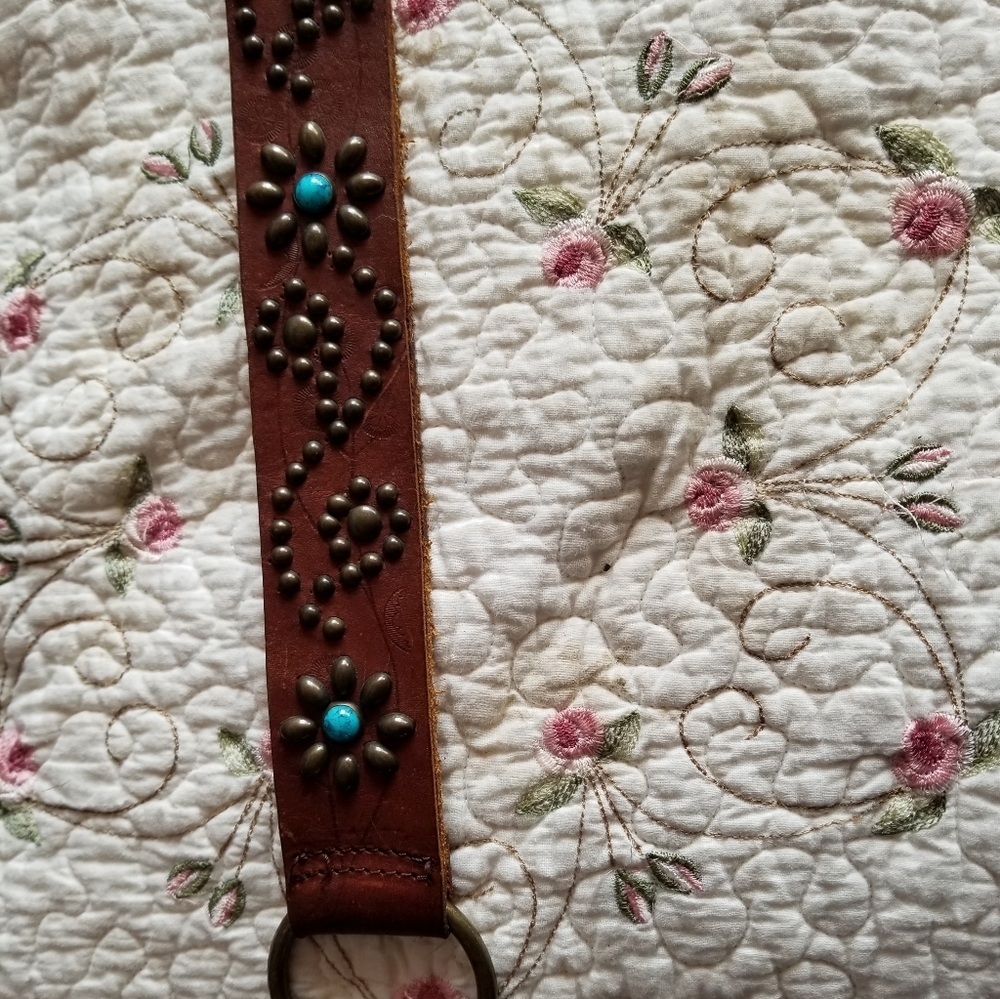 Lovely leather belt overloaded with bling